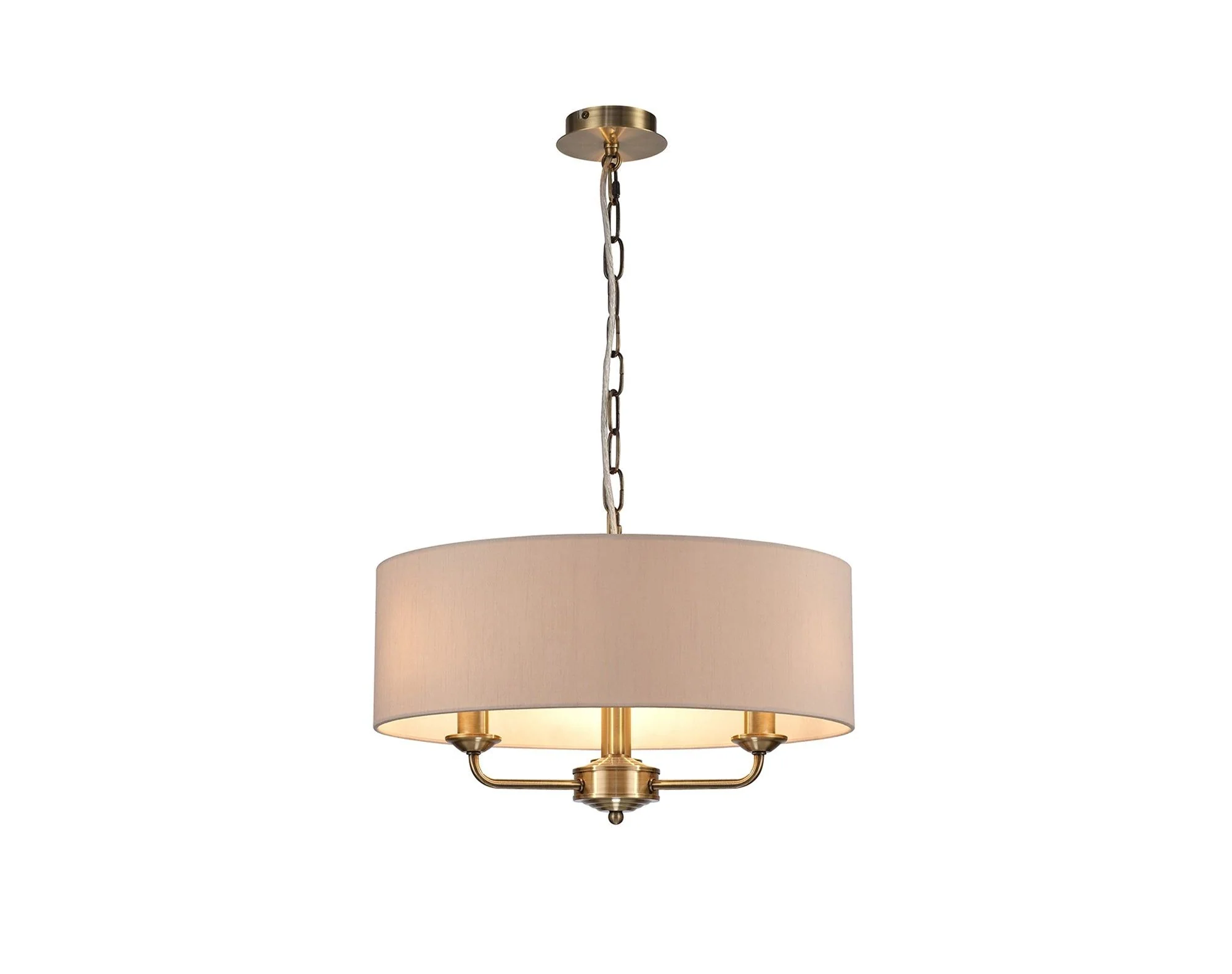 Banyan 3 Light Hanging Shade Lights Various Colurs, Faux Silk Shade - Image 7