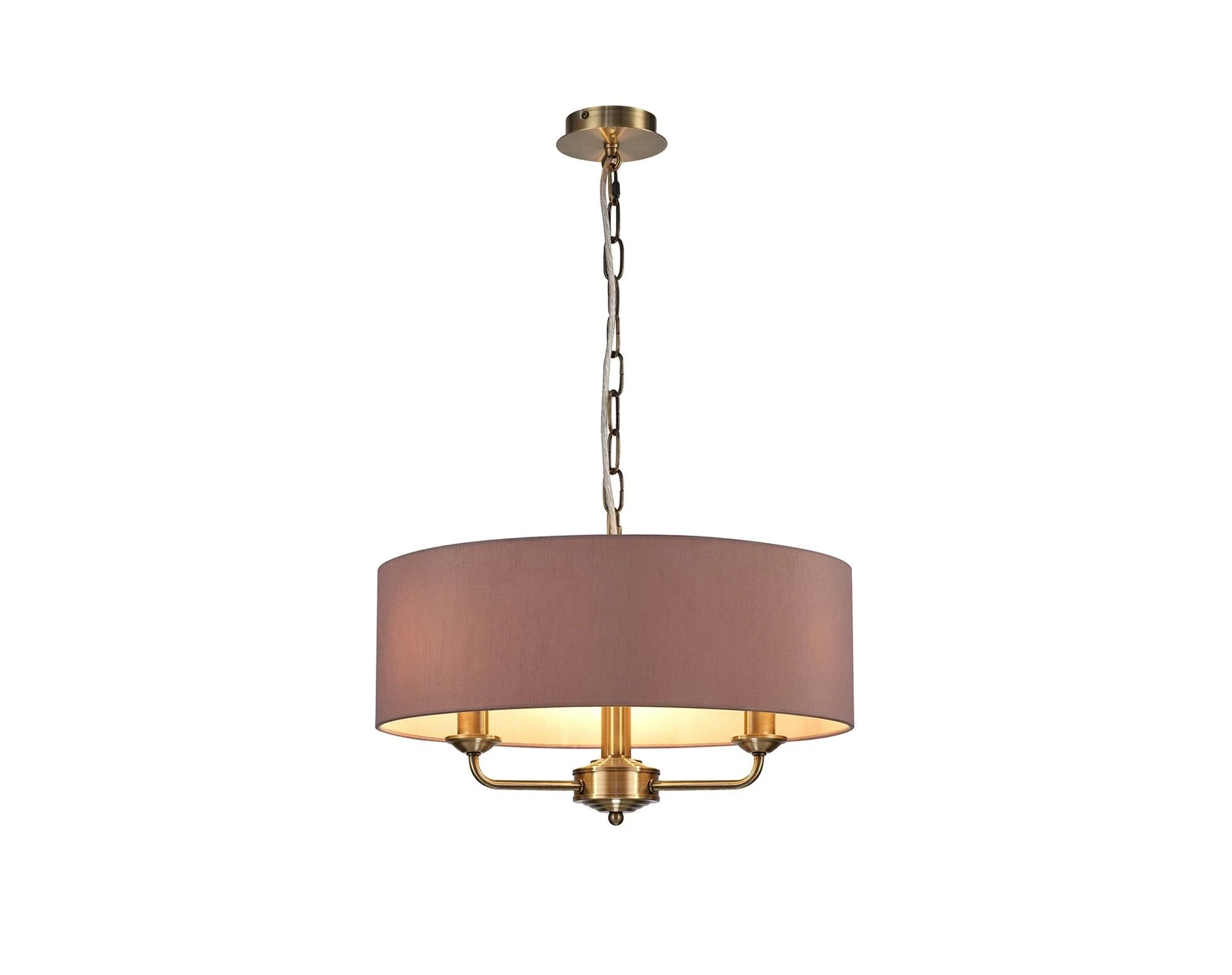 Banyan 3 Light Hanging Shade Lights Various Colurs, Faux Silk Shade - Image 9