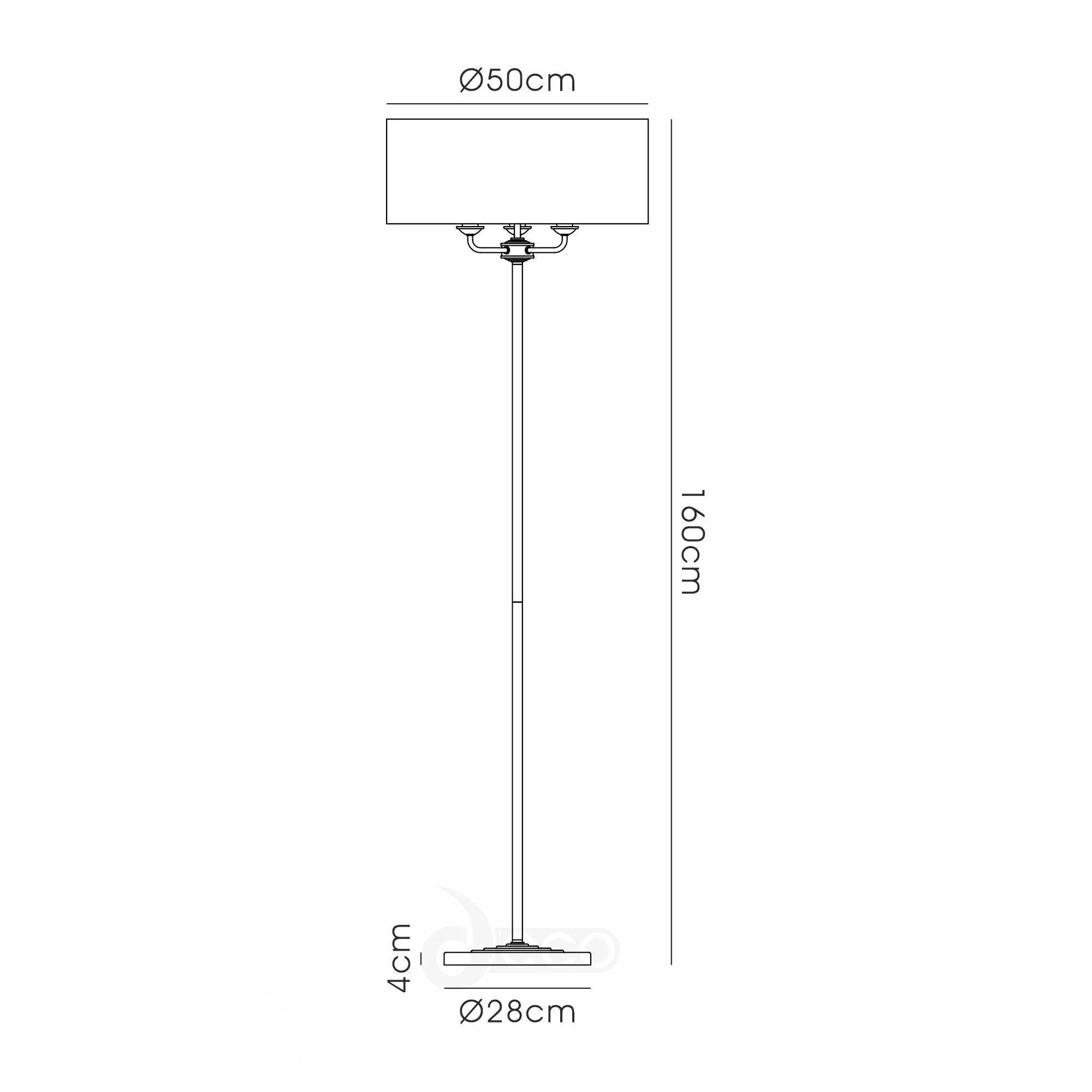 Banyan 3 Light Switched Floor Lamp Various Colours - Image 30