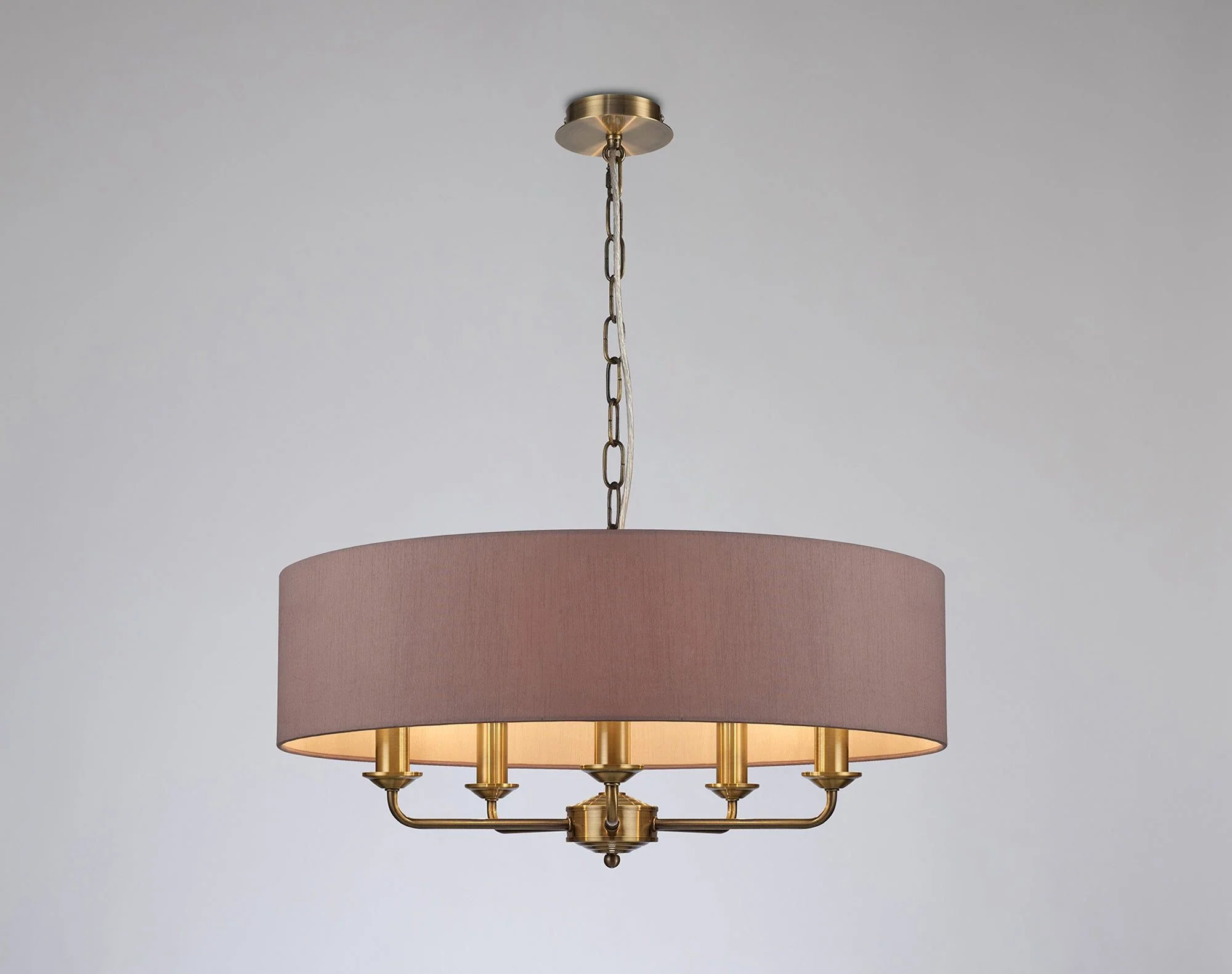 Banyan 5 Light Hanging Shade Lights Various Colurs, Faux Silk Shade - Image 10