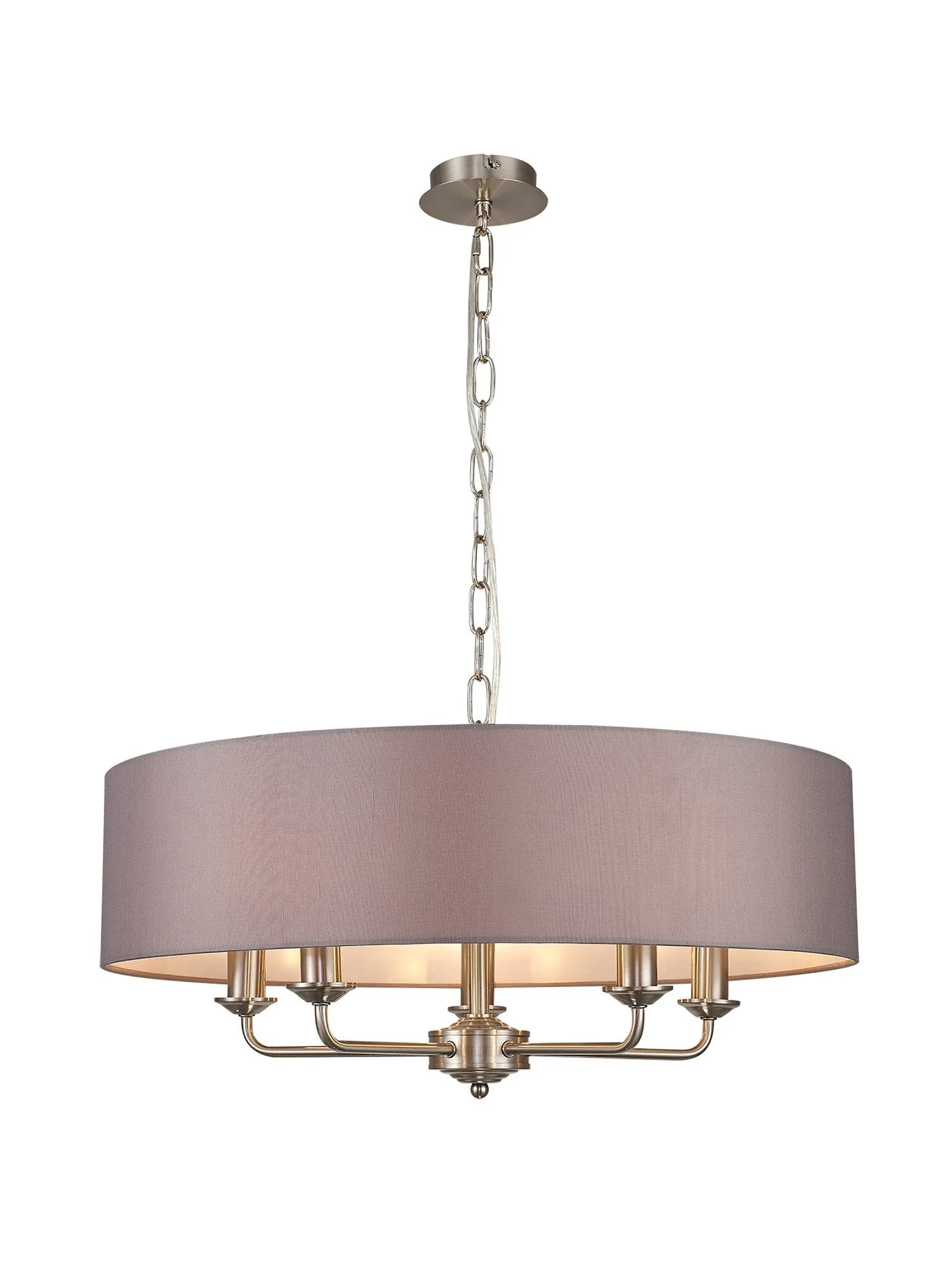 Banyan 5 Light Hanging Shade Lights Various Colurs, Faux Silk Shade - Image 11