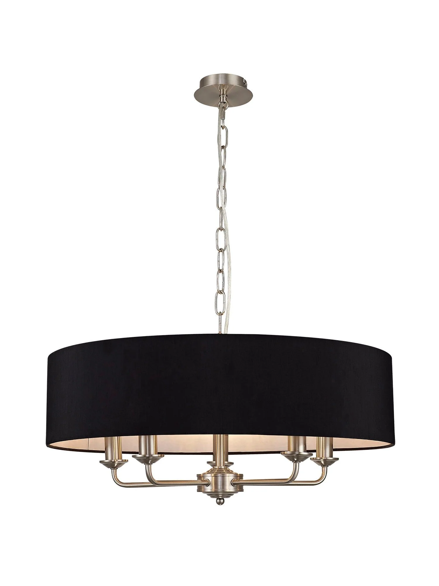 Banyan 5 Light Hanging Shade Lights Various Colurs, Faux Silk Shade - Image 13