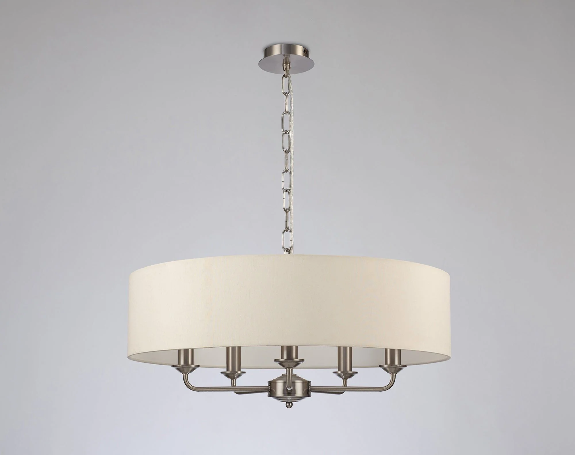 Banyan 5 Light Hanging Shade Lights Various Colurs, Faux Silk Shade - Image 16
