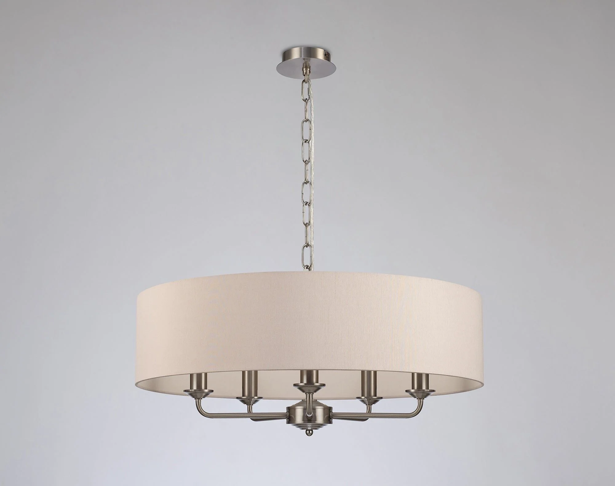 Banyan 5 Light Hanging Shade Lights Various Colurs, Faux Silk Shade - Image 18