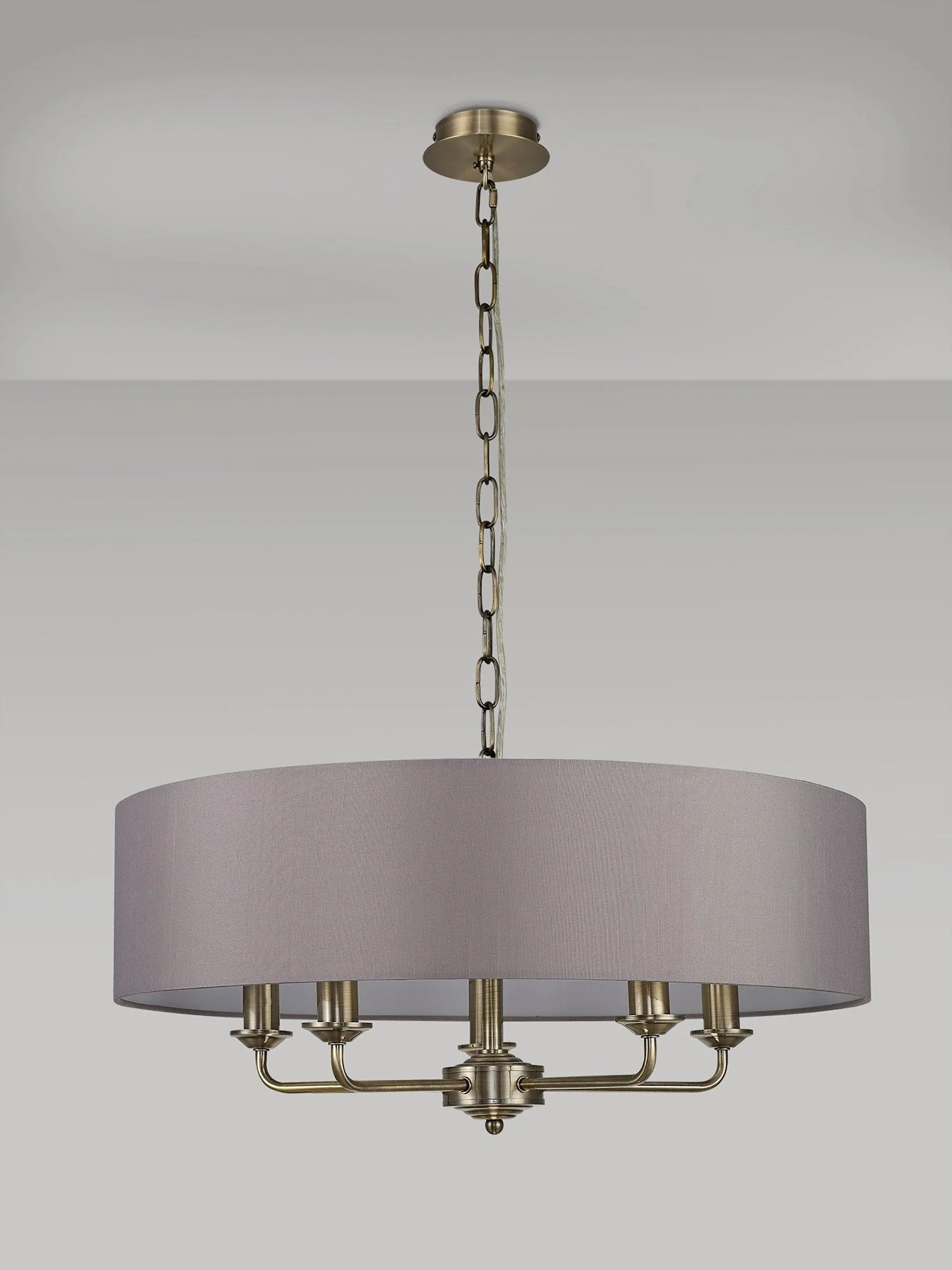 Banyan 5 Light Hanging Shade Lights Various Colurs, Faux Silk Shade - Image 2