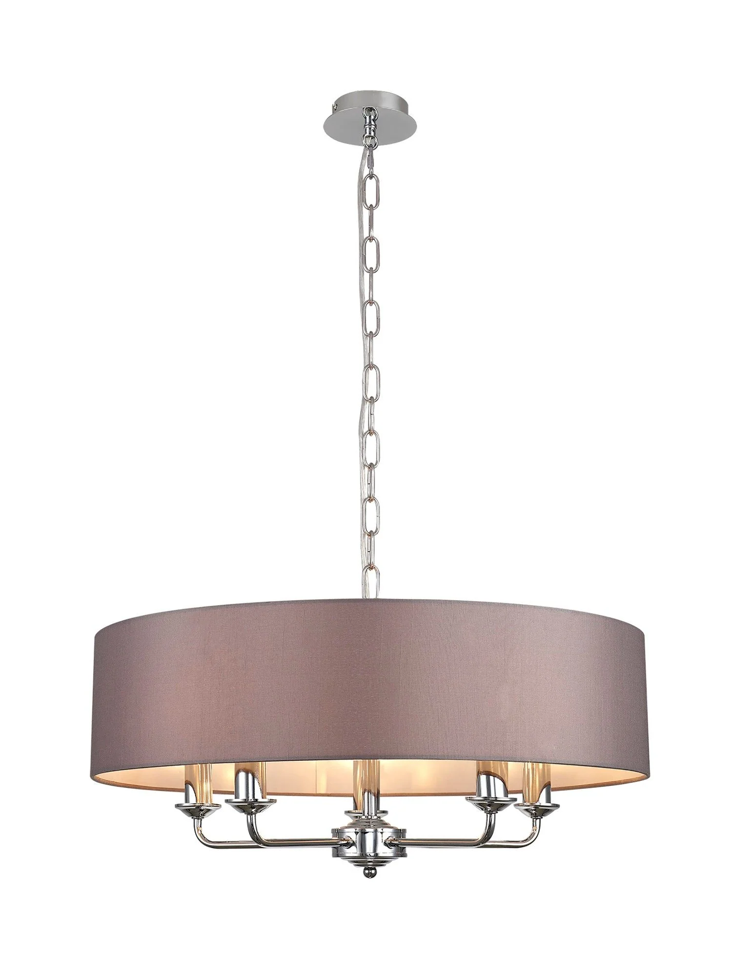 Banyan 5 Light Hanging Shade Lights Various Colurs, Faux Silk Shade - Image 21