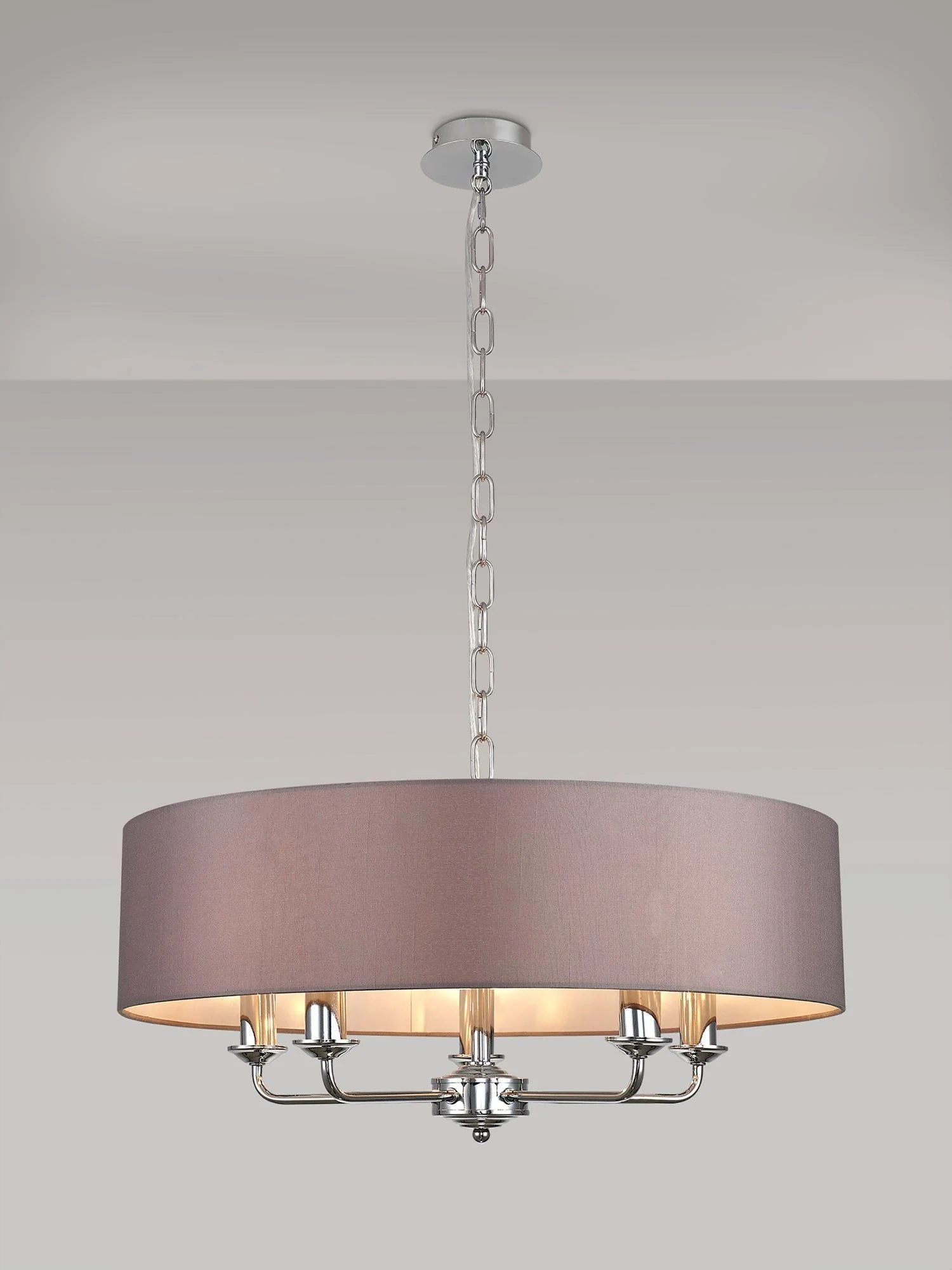 Banyan 5 Light Hanging Shade Lights Various Colurs, Faux Silk Shade - Image 22
