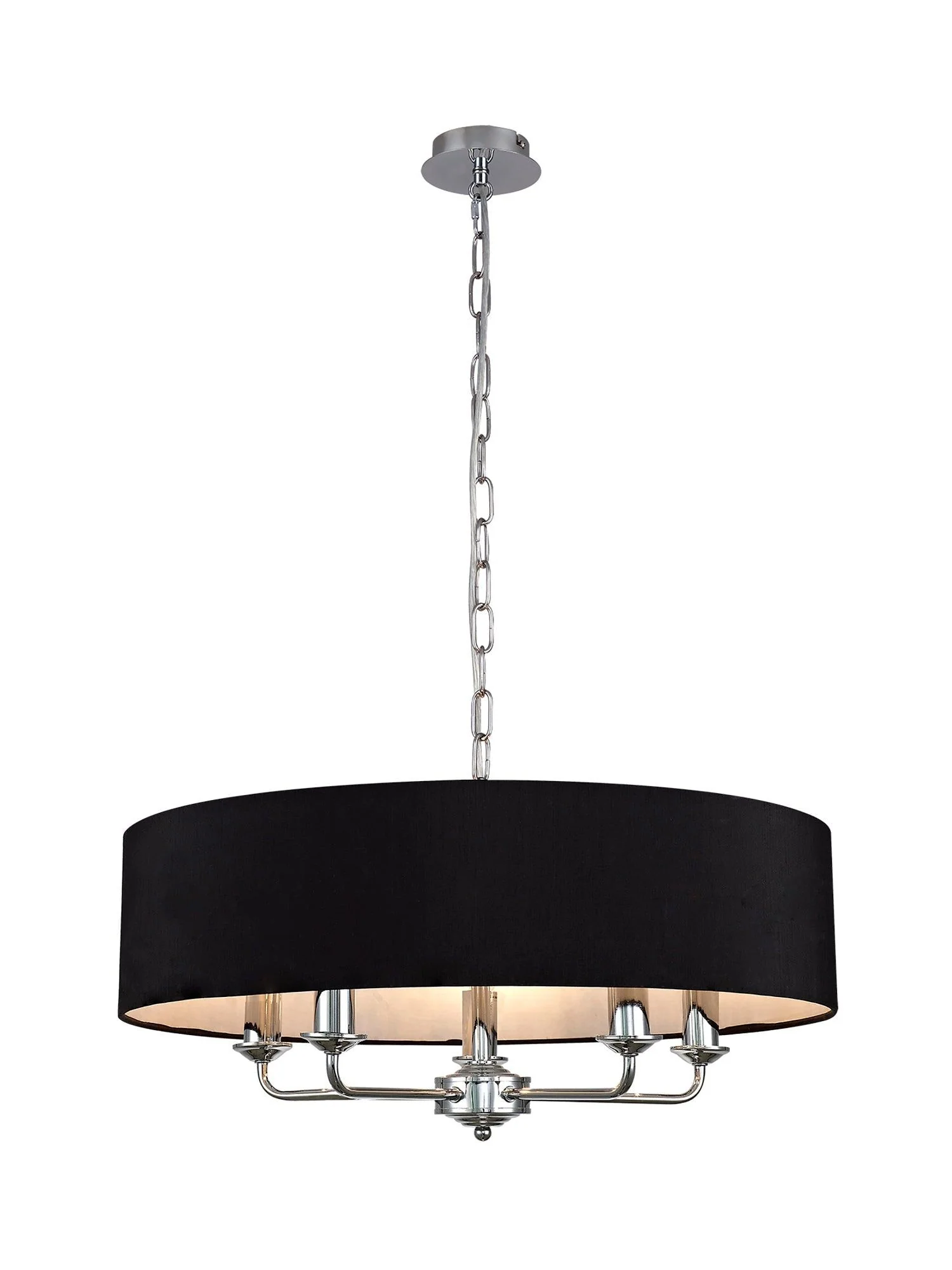 Banyan 5 Light Hanging Shade Lights Various Colurs, Faux Silk Shade - Image 23