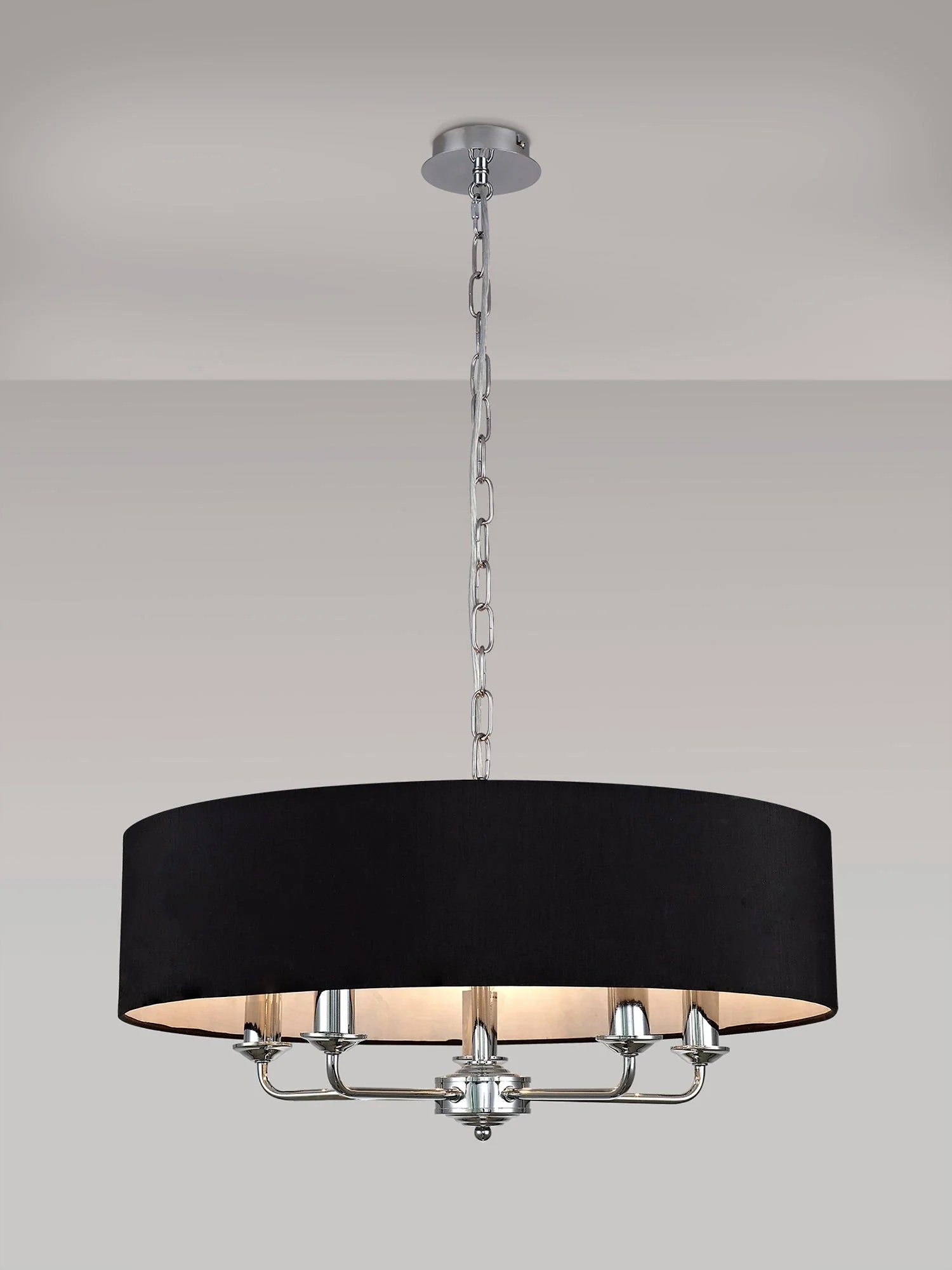 Banyan 5 Light Hanging Shade Lights Various Colurs, Faux Silk Shade - Image 24