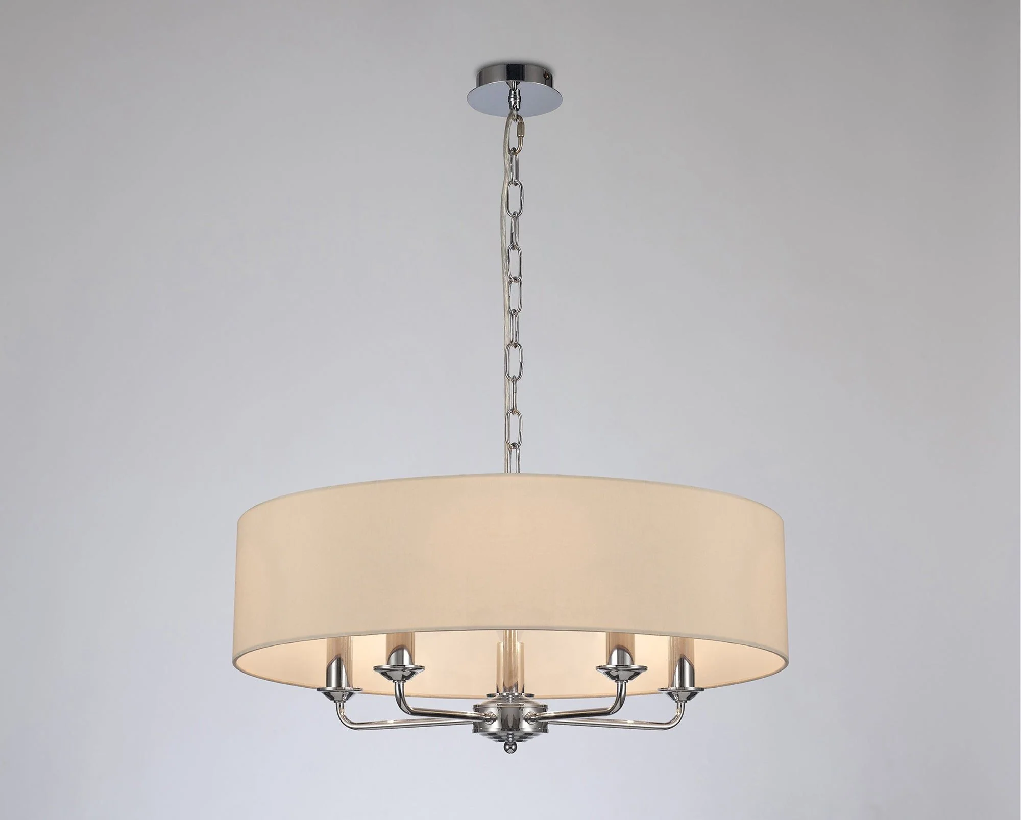 Banyan 5 Light Hanging Shade Lights Various Colurs, Faux Silk Shade - Image 26