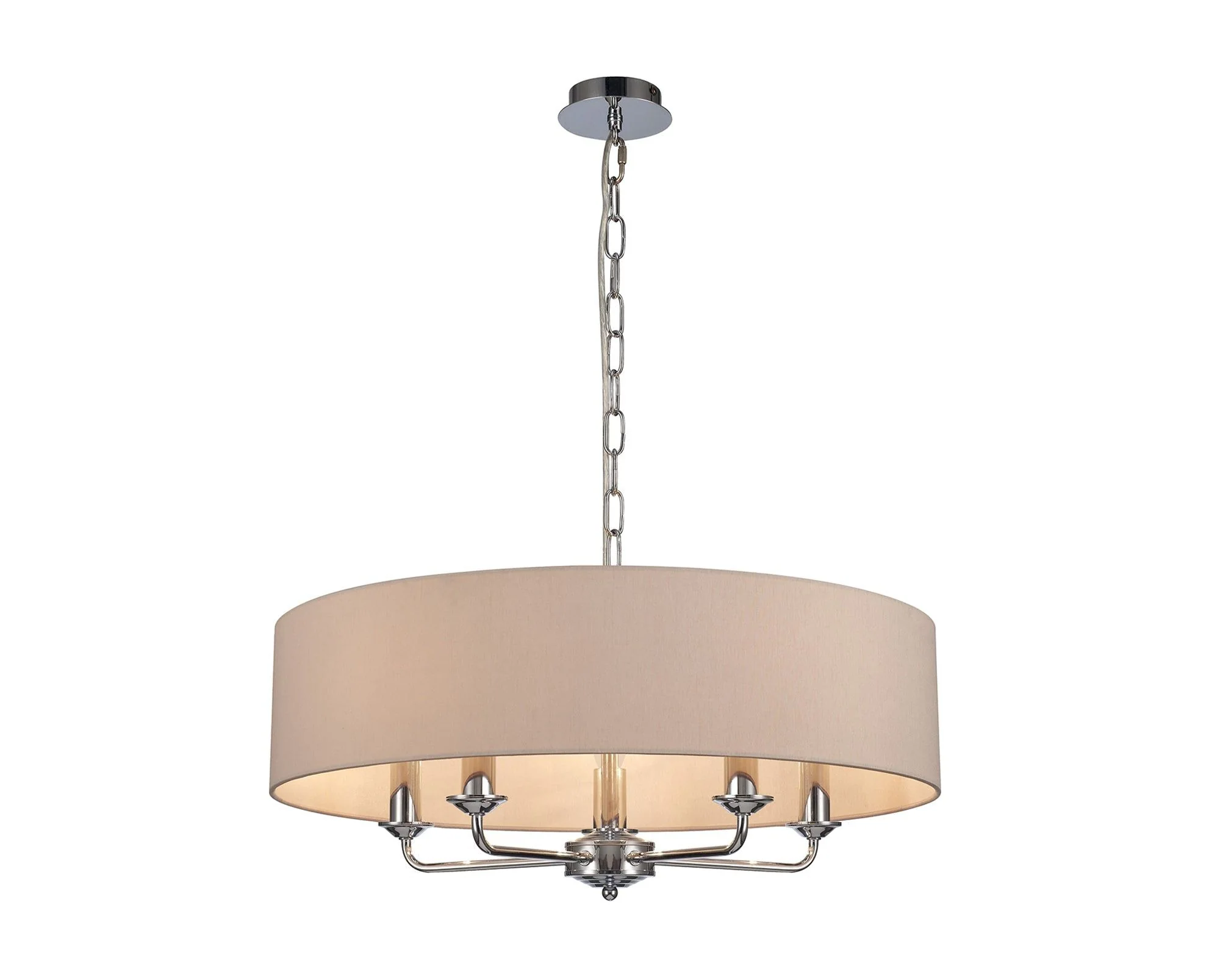Banyan 5 Light Hanging Shade Lights Various Colurs, Faux Silk Shade - Image 27