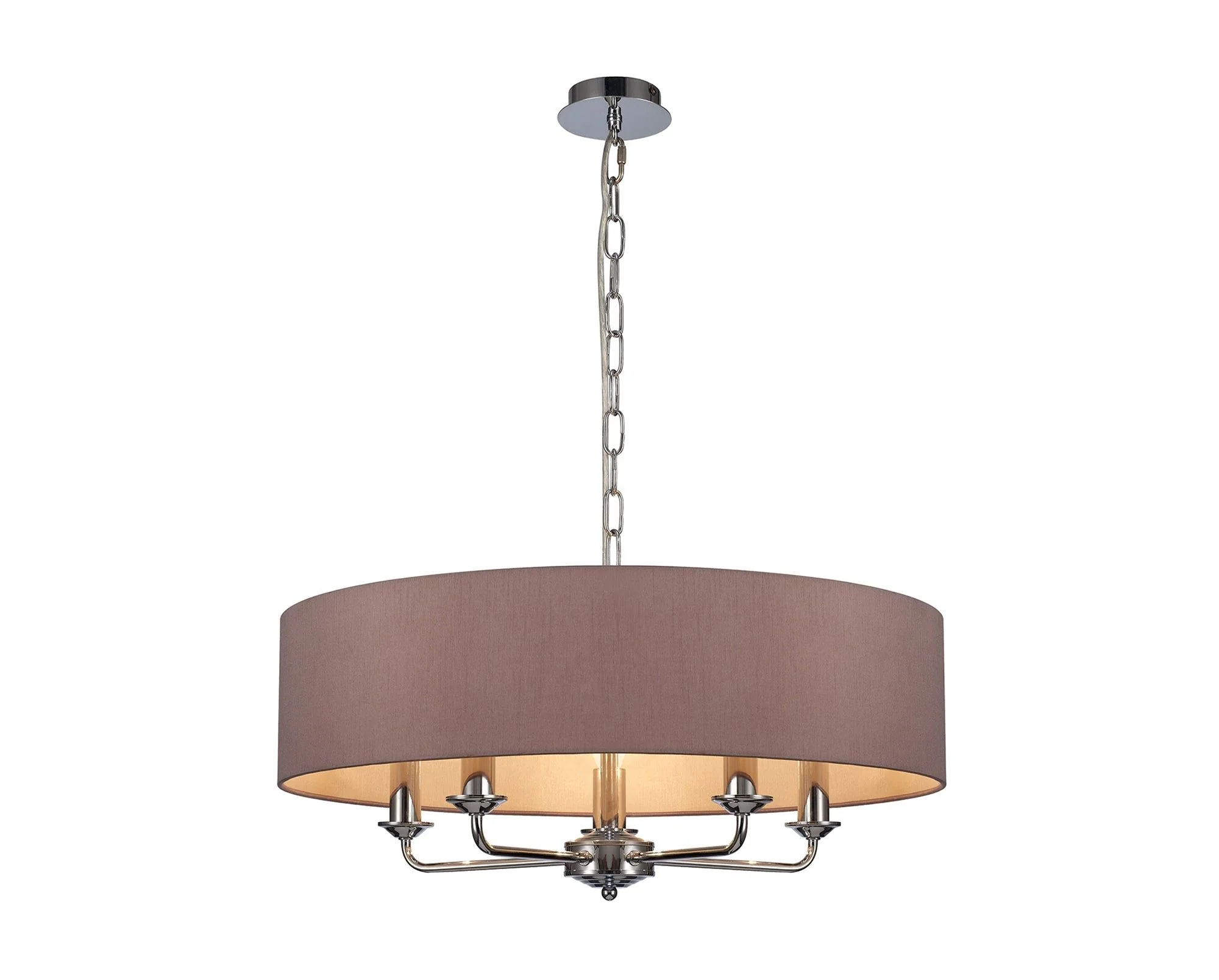 Banyan 5 Light Hanging Shade Lights Various Colurs, Faux Silk Shade - Image 29