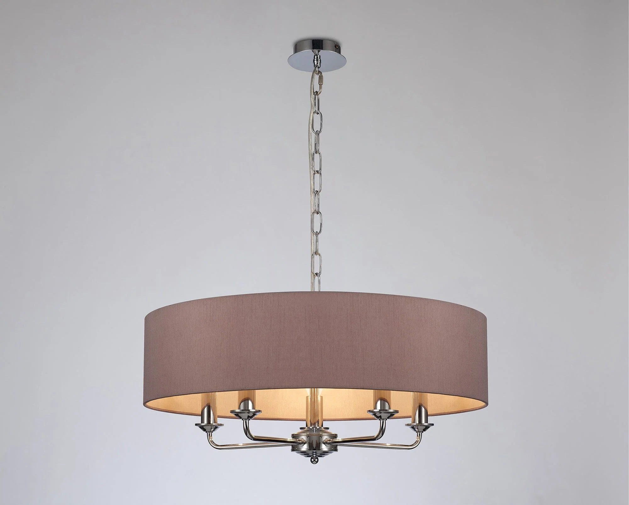 Banyan 5 Light Hanging Shade Lights Various Colurs, Faux Silk Shade - Image 30