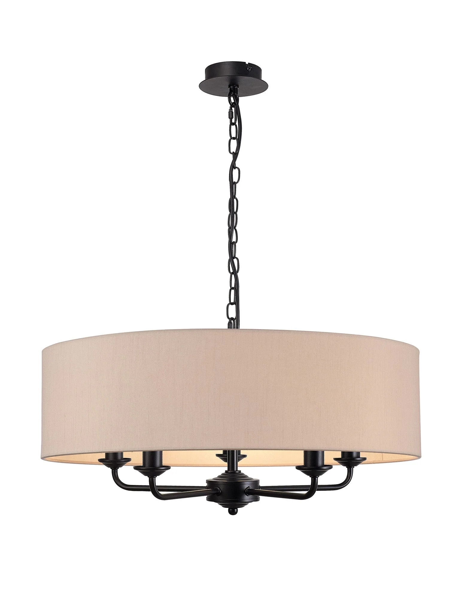 Banyan 5 Light Hanging Shade Lights Various Colurs, Faux Silk Shade - Image 42