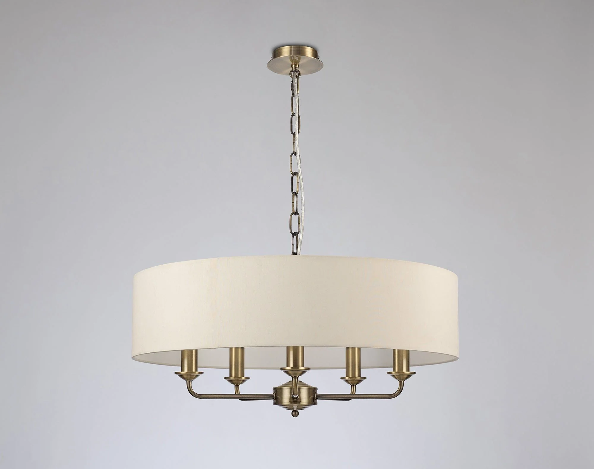 Banyan 5 Light Hanging Shade Lights Various Colurs, Faux Silk Shade - Image 6
