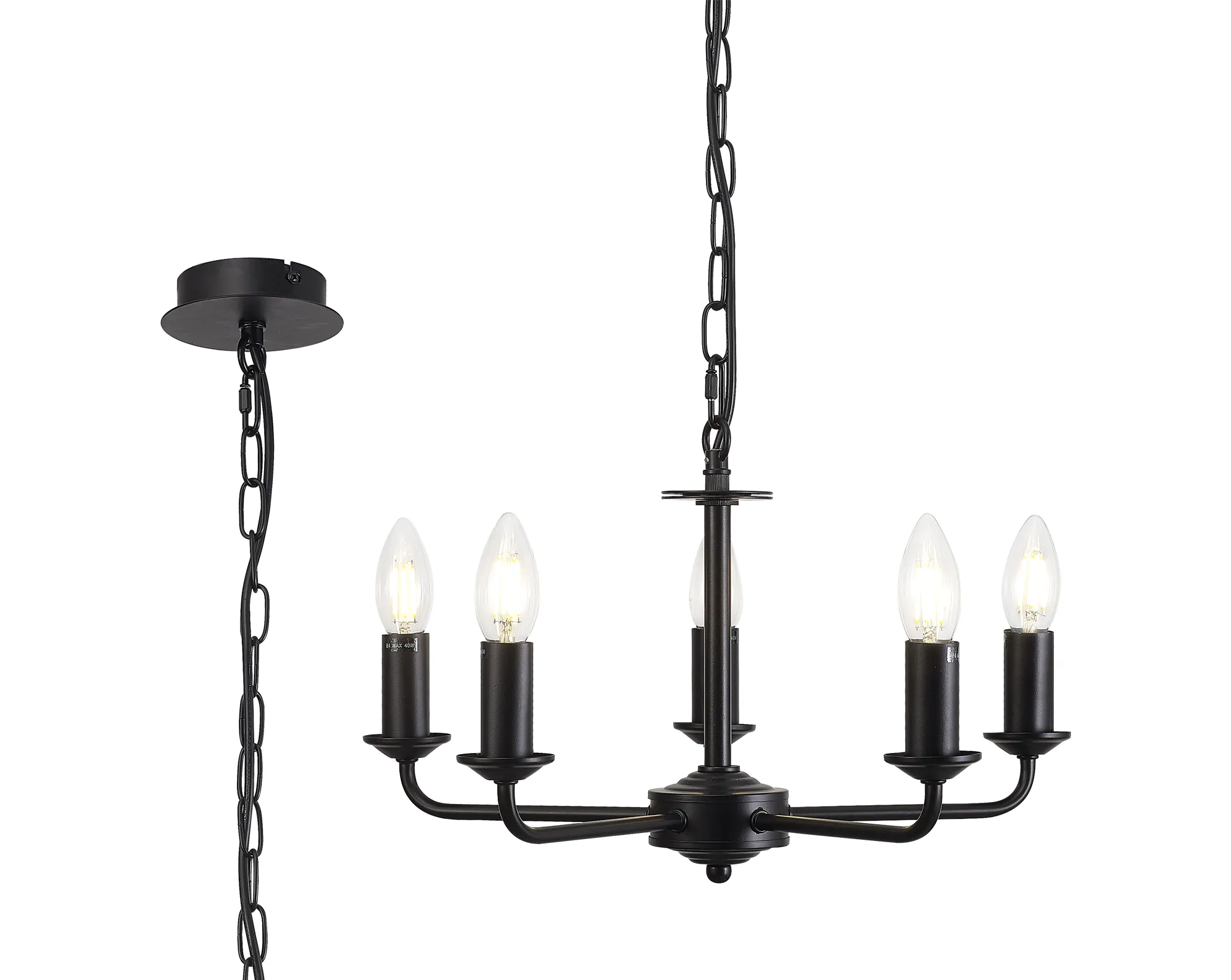 Banyan 3/5 Light Multi Arm Pendant Without Shade - Various Finishes - Image 17