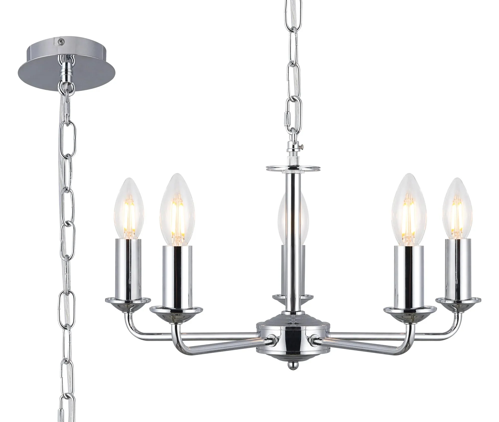 Banyan 3/5 Light Multi Arm Pendant Without Shade - Various Finishes - Image 2