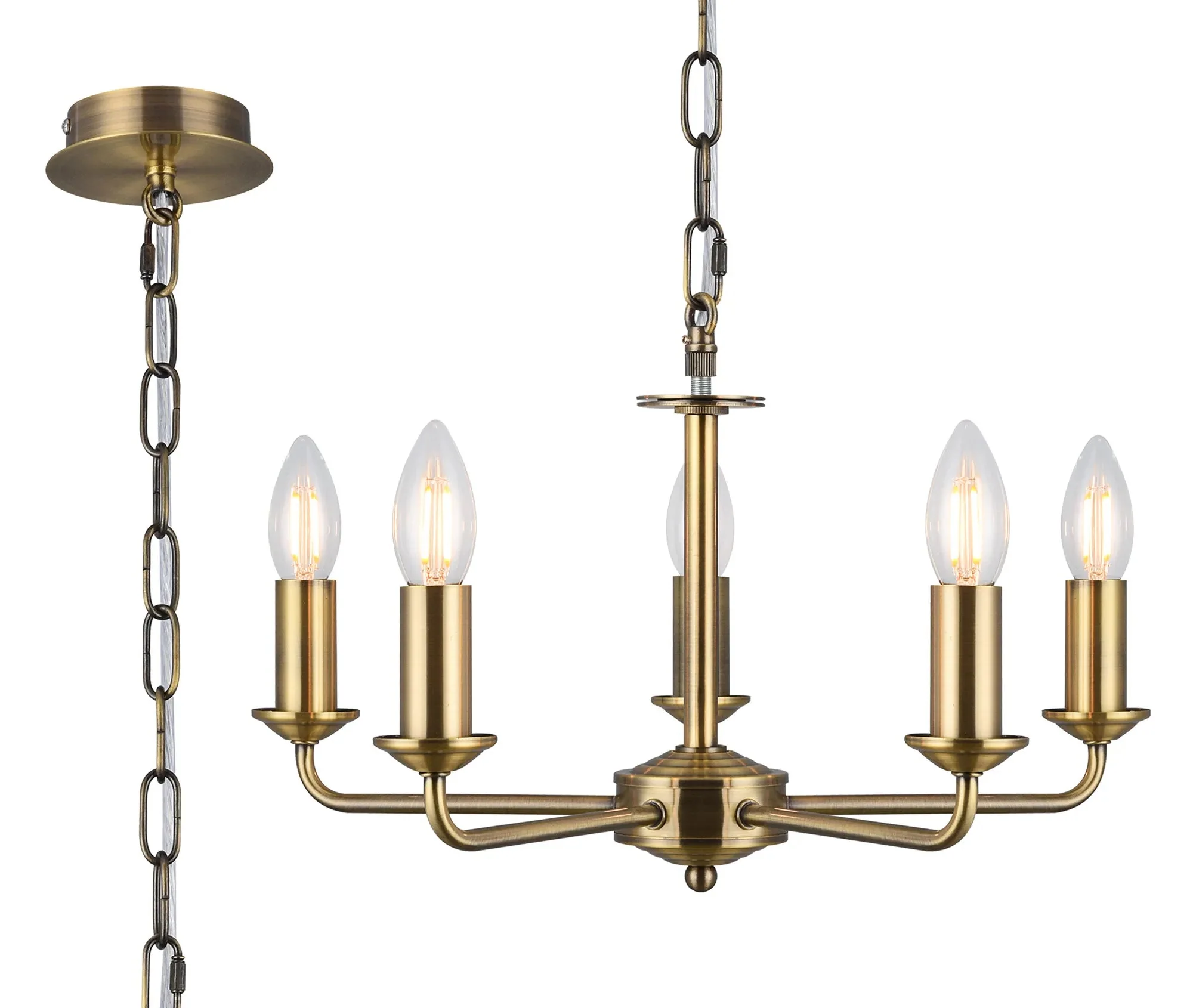 Banyan 3/5 Light Multi Arm Pendant Without Shade - Various Finishes - Image 3