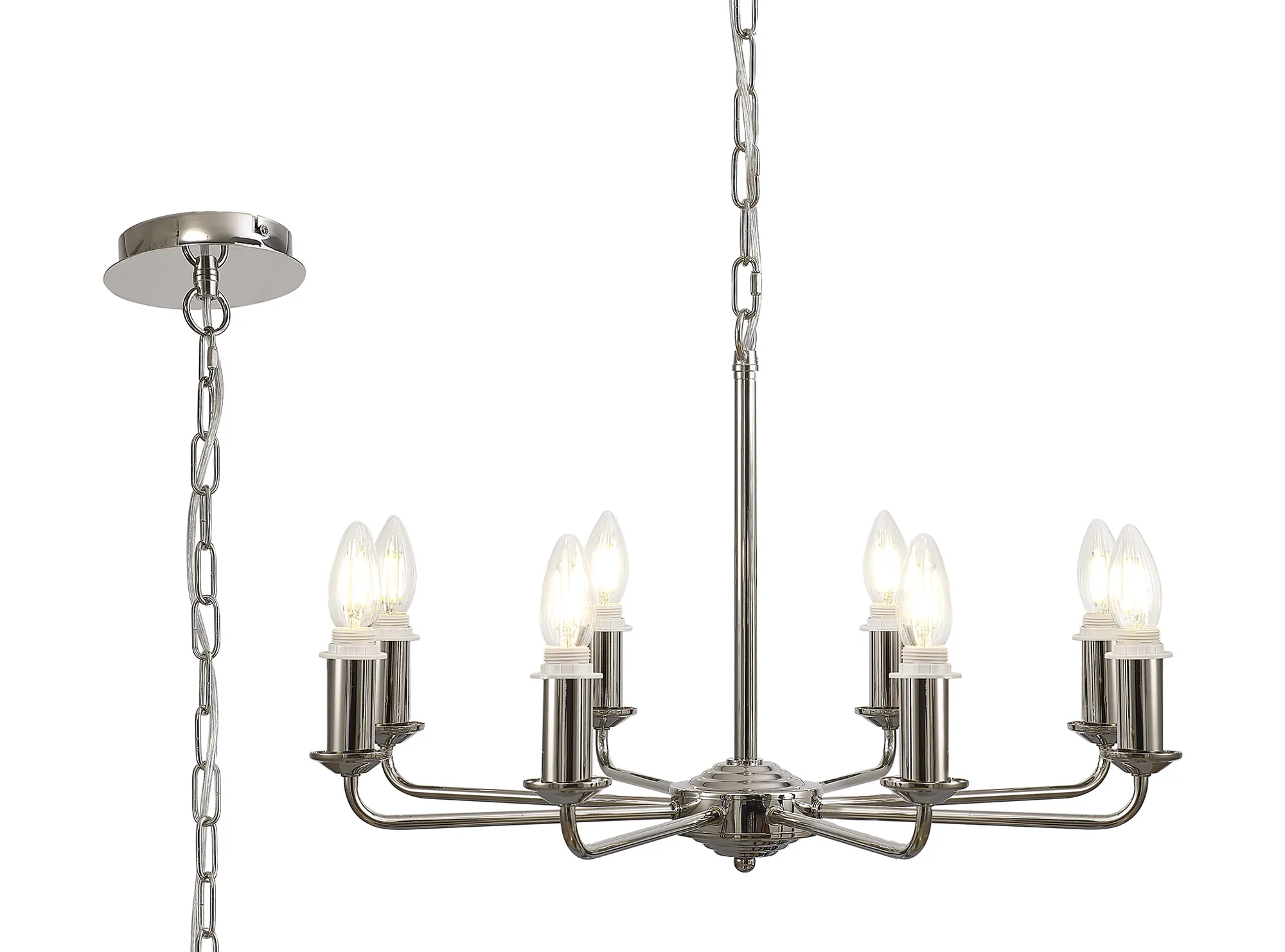Banyan 6/8 Light Multi Arm Pendant/Semi Flush Shade- Various Finishes - Image 20