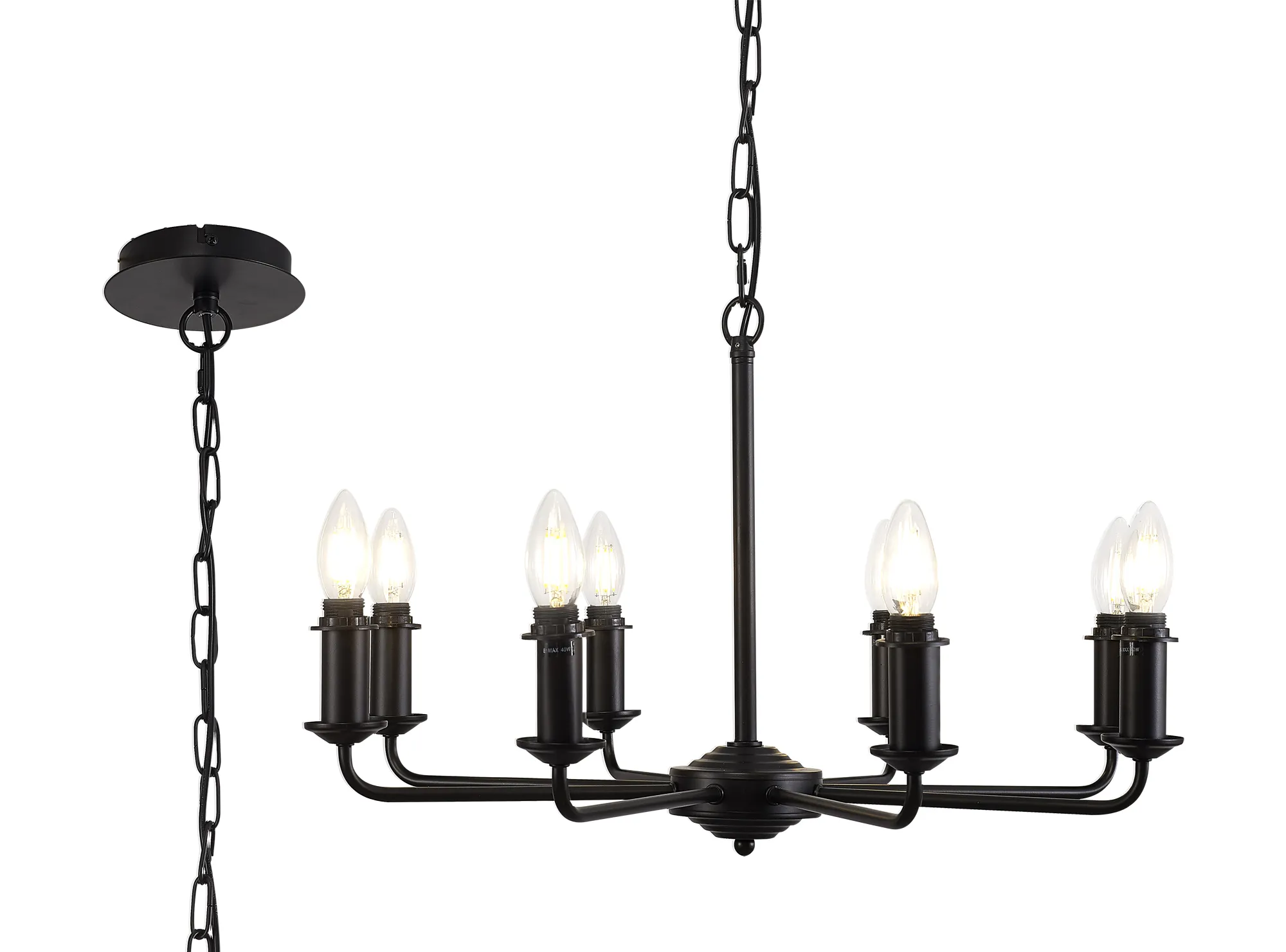 Banyan 6/8 Light Multi Arm Pendant/Semi Flush Shade- Various Finishes - Image 27