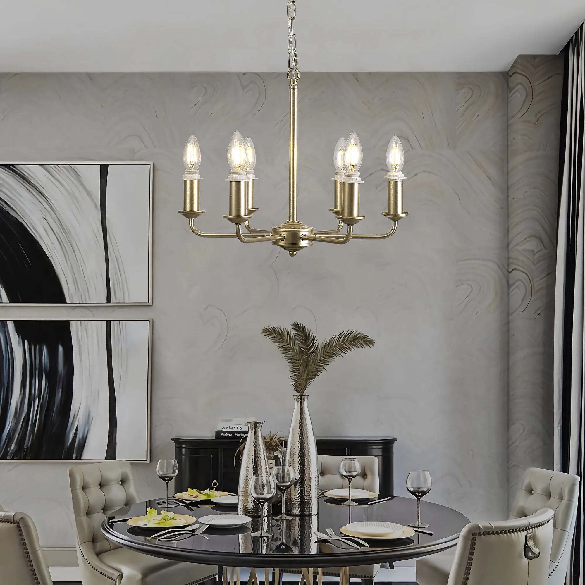 Banyan 6/8 Light Multi Arm Pendant/Semi Flush Shade- Various Finishes - Image 28
