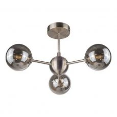 Barbara 3Lt/5Lt Semi Flush - Antique Brass & Satin Chrome Finishes - Image 2