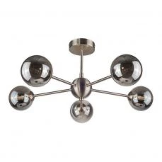 Barbara 3Lt/5Lt Semi Flush - Antique Brass & Satin Chrome Finishes - Image 4