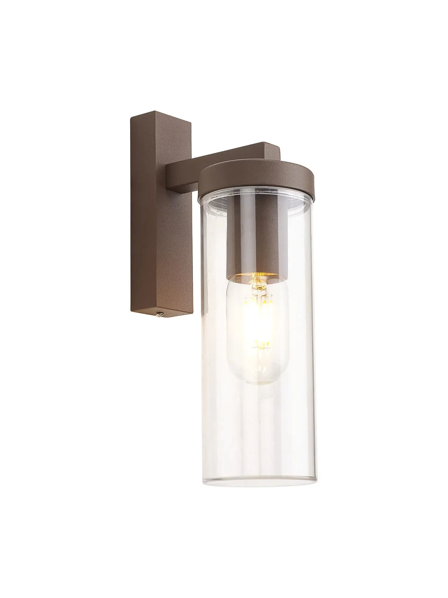 Franz Outdoor Wall Lamp IP54 - Dark Grey/ Brown - Image 2