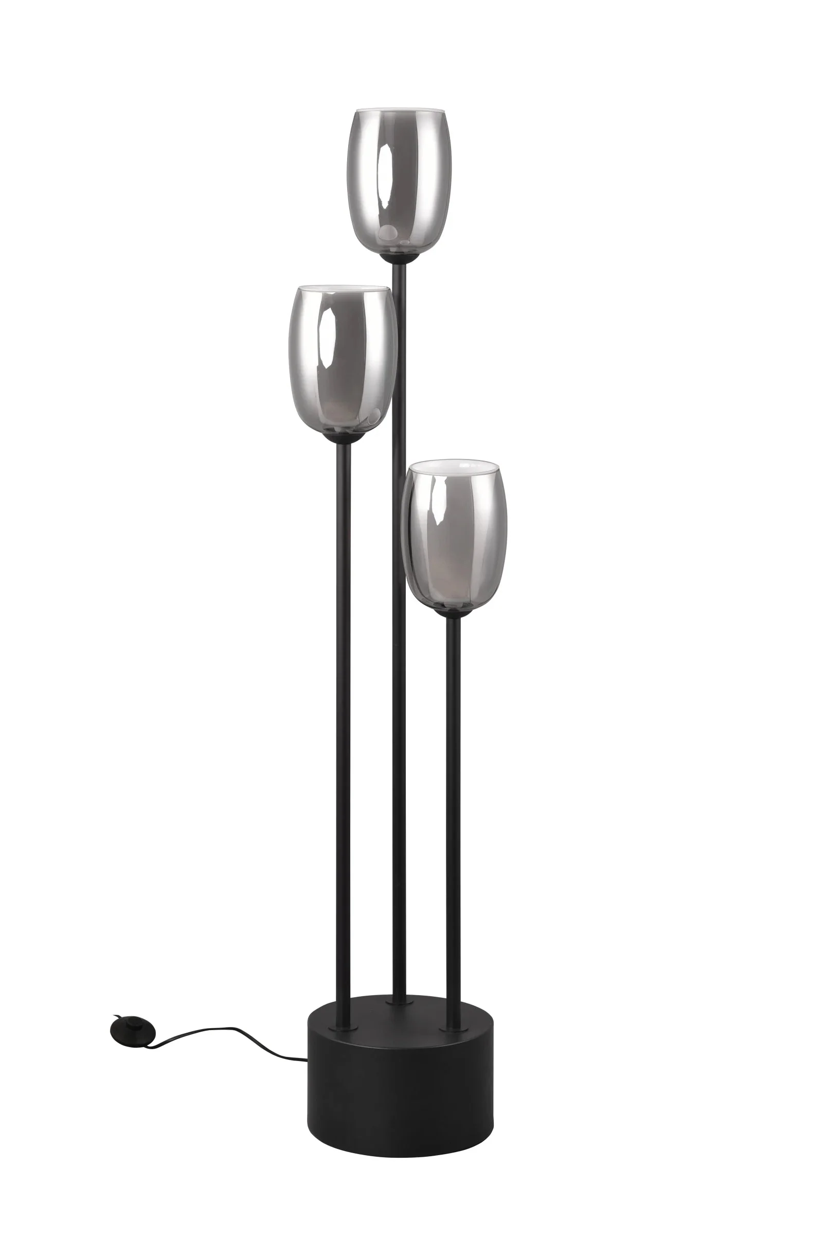 Barret Modern Floor Lamp - Black/Chrome - Image 4