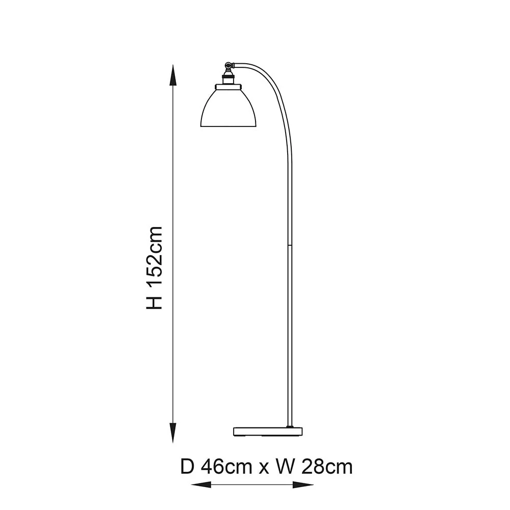 Bartley Task Floor Lamp - Various Finishes E27 - Image 28