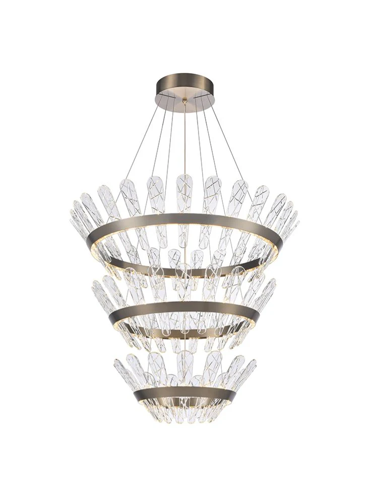 Basildon Double/ Triple Tiered Bronze LED Pendant - Image 3