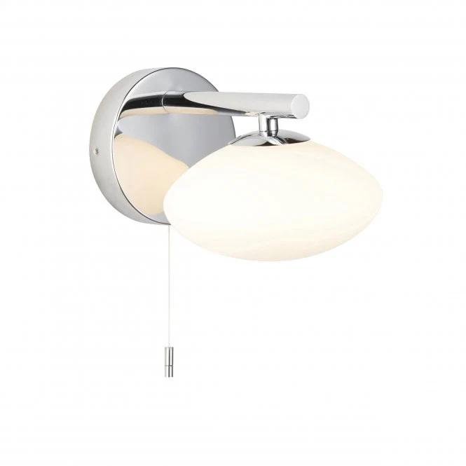 Persia Bathroom Wall Lamp IP44 - Polished Chrome/Satin Brass - Image 2