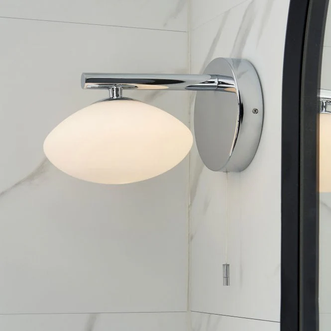 Persia Bathroom Wall Lamp IP44 - Polished Chrome/Satin Brass - Image 5
