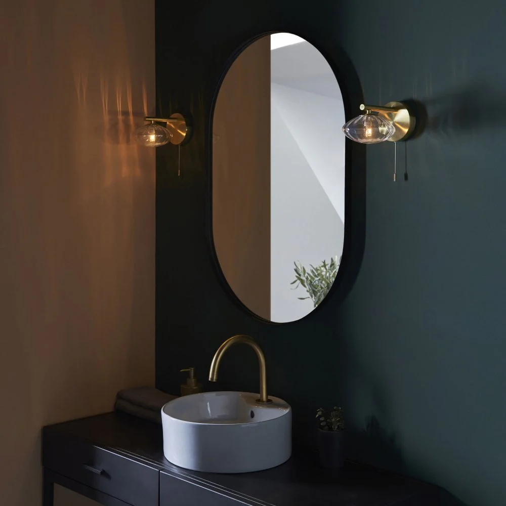 Persia Bathroom Wall Lamp IP44 - Polished Chrome/Satin Brass - Image 7