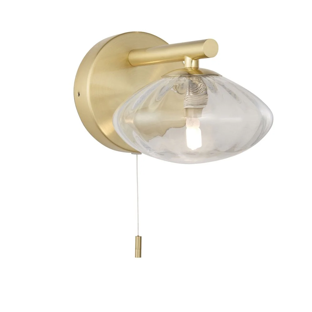 Persia Bathroom Wall Lamp IP44 - Polished Chrome/Satin Brass - Image 9