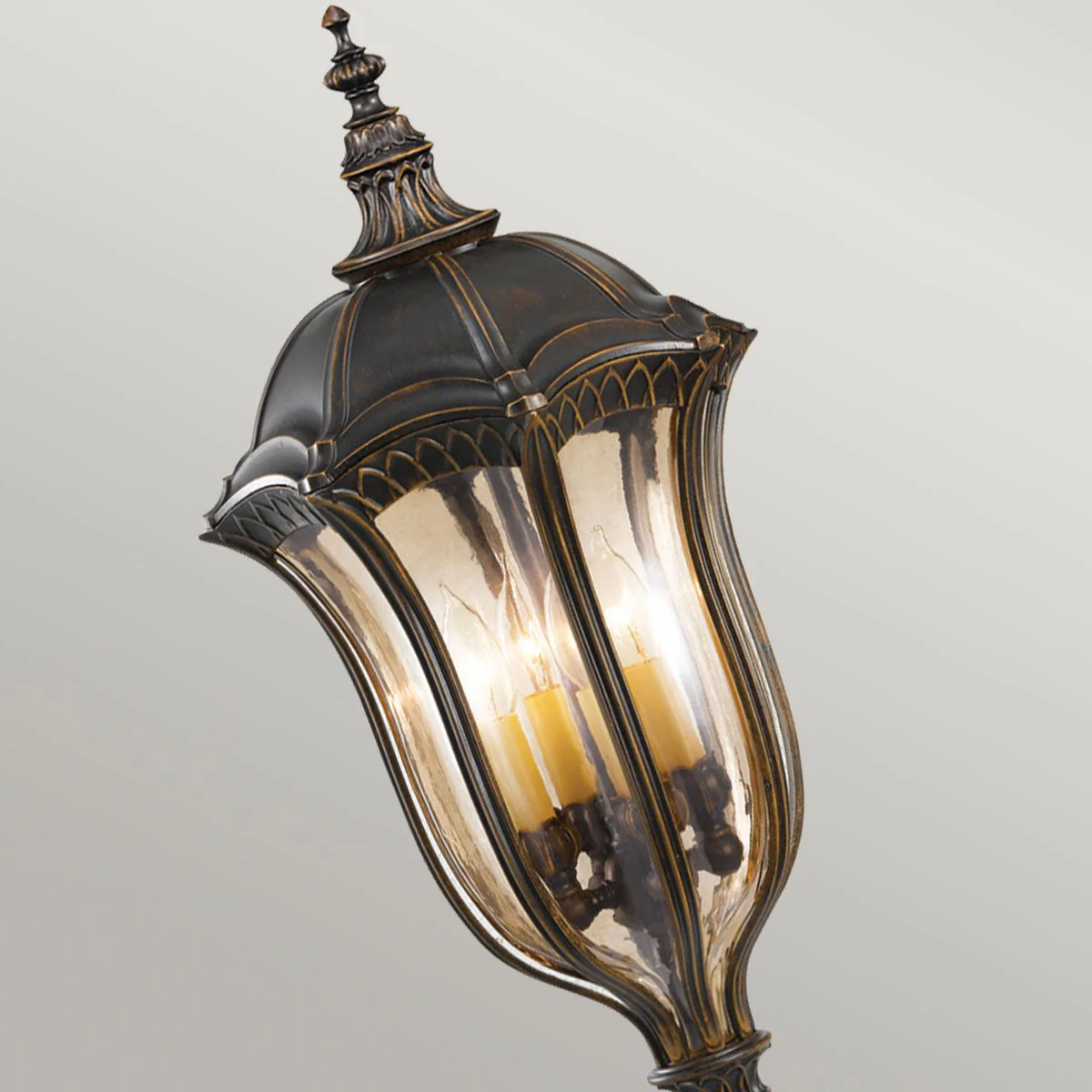 Baton Rouge 4Lt Post Light - Walnut IP44 E14 - Image 7