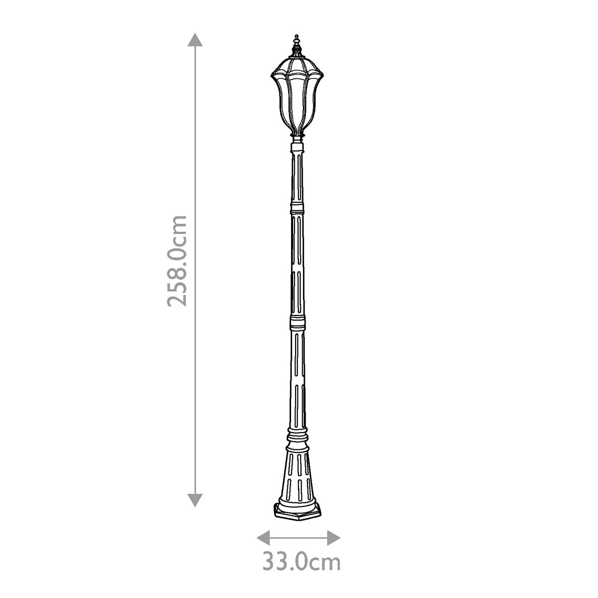 Baton Rouge 4Lt Post Light - Walnut IP44 E14 - Image 8