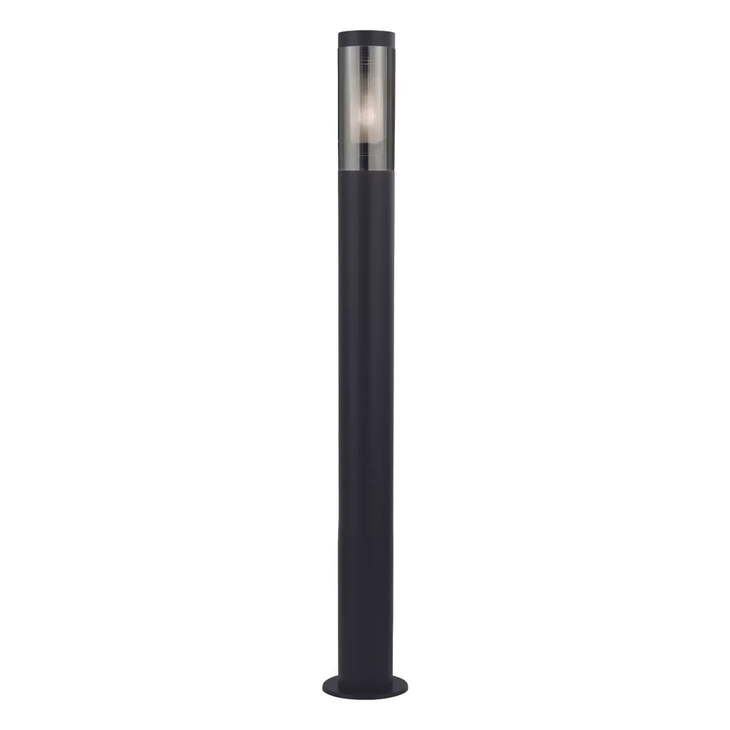 Batton Outdoor Post - Black Metal & Smoked Polycarbonate - Image 2