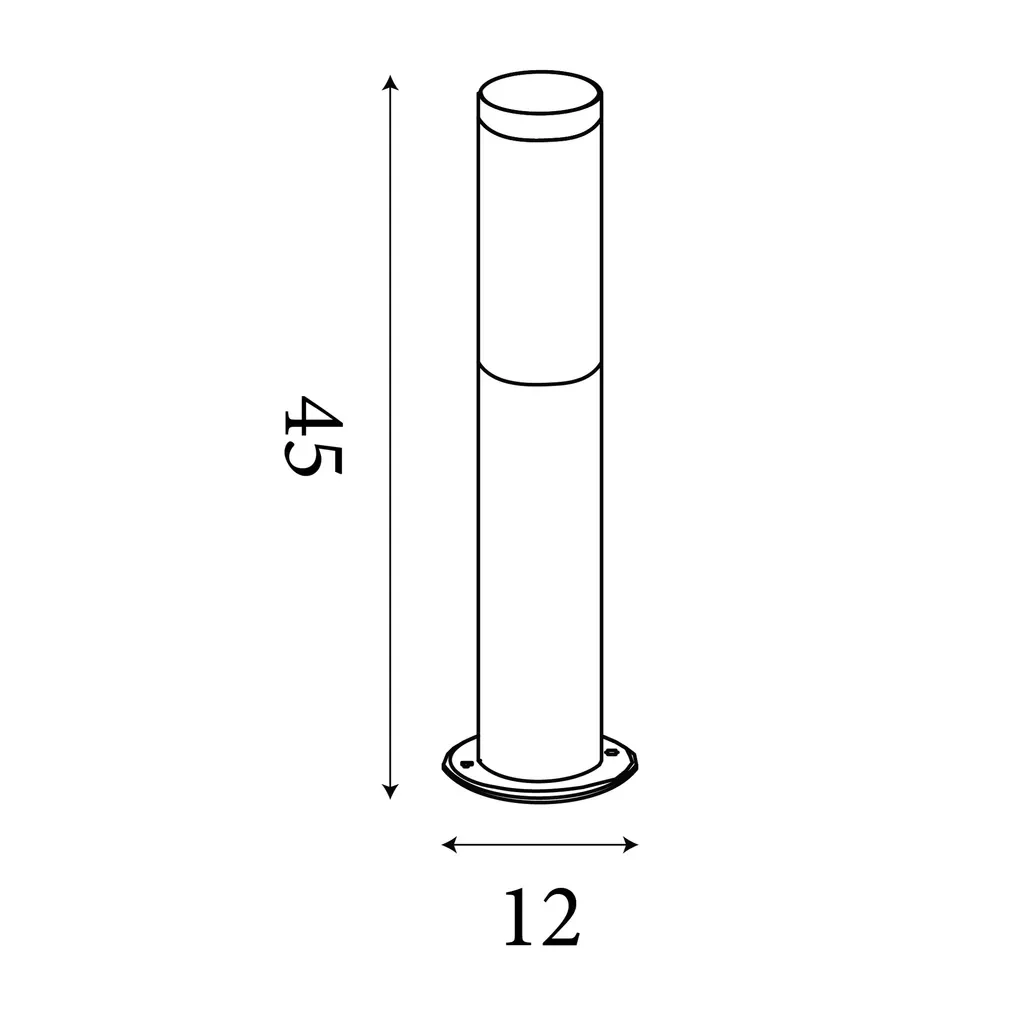 Batton Outdoor Post - Black Metal & Smoked Polycarbonate - Image 3