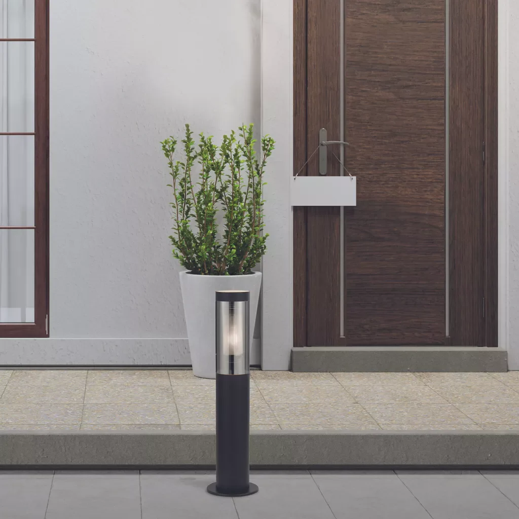 Batton Outdoor Post - Black Metal & Smoked Polycarbonate - Image 4