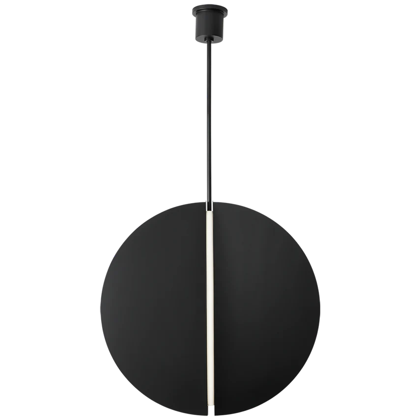 Bau 28"/36" Pendant Light- Natural Brass/ Nightshade Black Finishes - Image 2