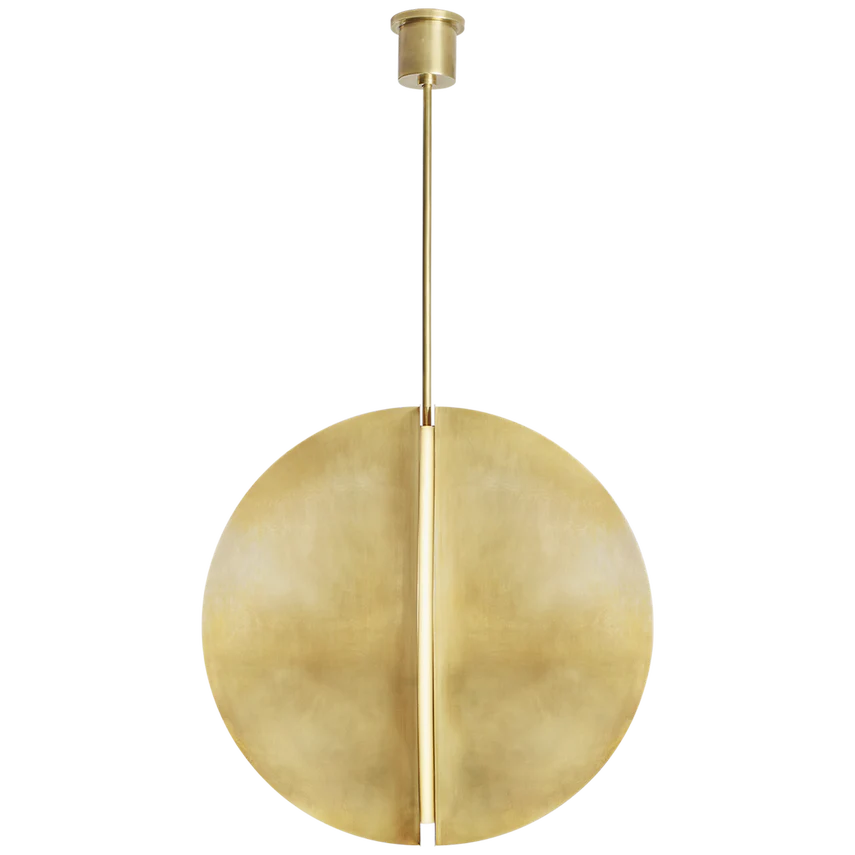 Bau 28"/36" Pendant Light- Natural Brass/ Nightshade Black Finishes - Image 3