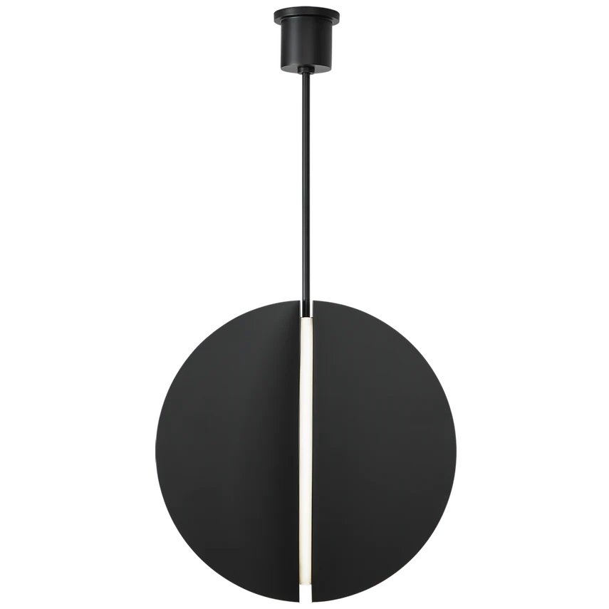 Bau 28"/36" Pendant Light- Natural Brass/ Nightshade Black Finishes - Image 4