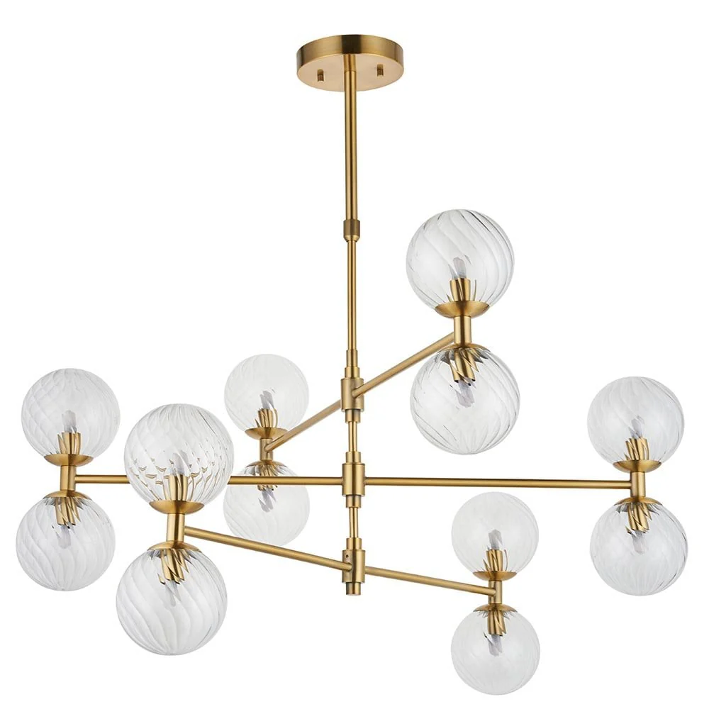 Bauer 6/12Lt Brushed Brass Pendant - Image 2