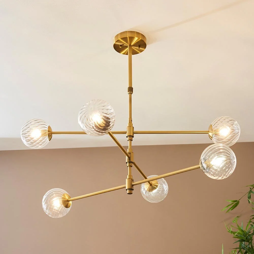 Bauer 6/12Lt Brushed Brass Pendant - Image 5