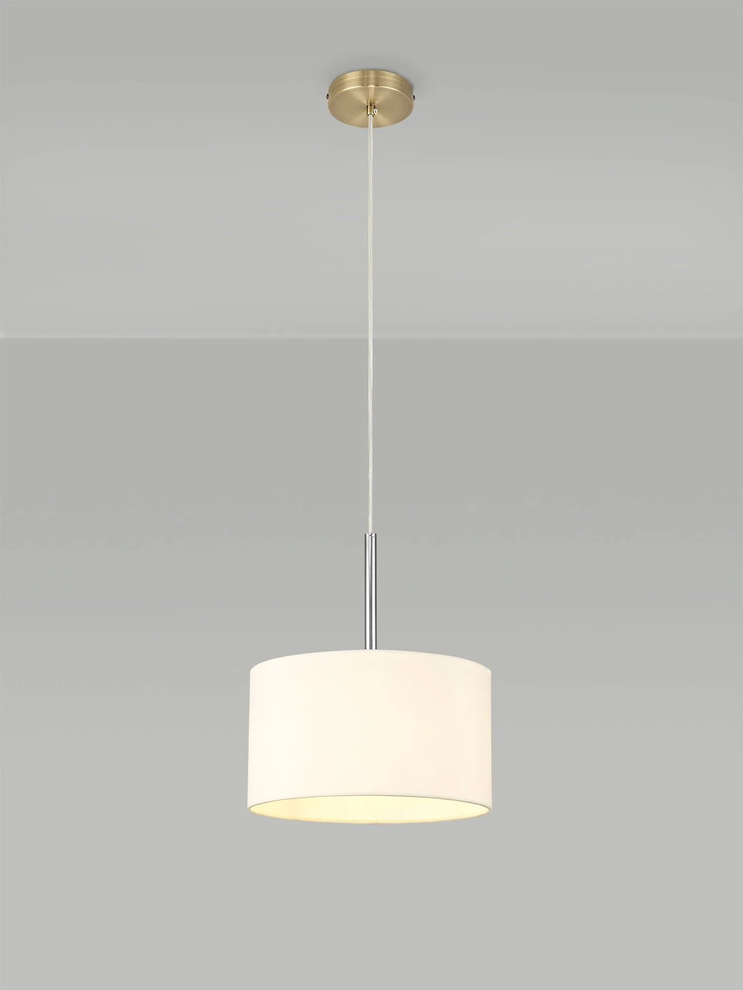 Baymont 1 Light 30cm Hanging Shade Lights Various Colurs,  Faux Silk Fabric Shade - Image 2