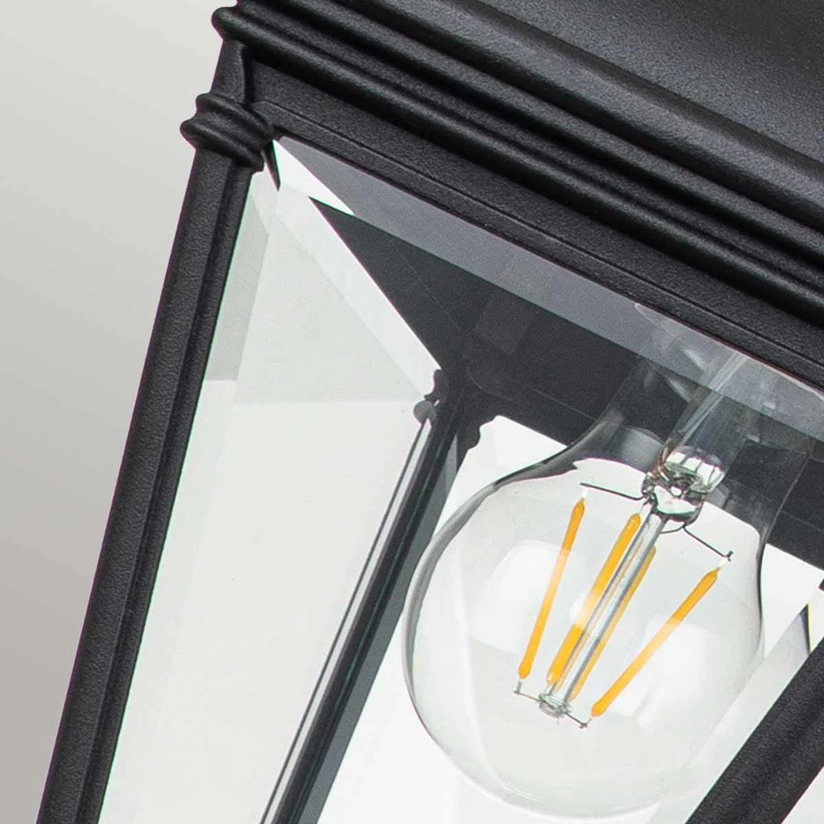 Bayview 1 Light Medium Chain Lantern - Black IP44 E27 - Image 3