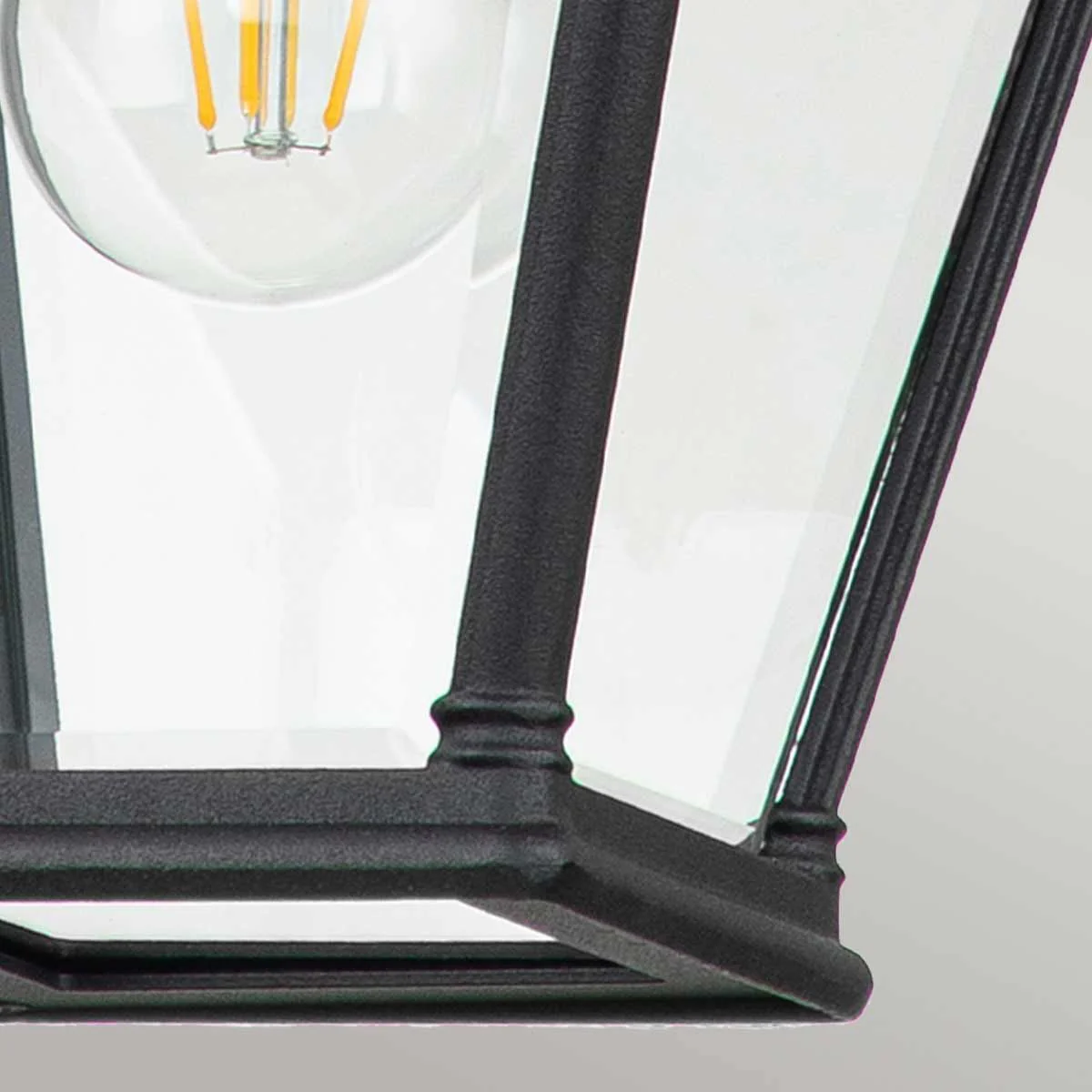 Bayview 1 Light Medium Chain Lantern - Black IP44 E27 - Image 4