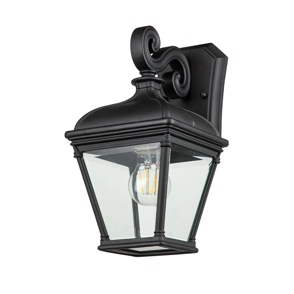 Bayview Small/Medium/Large Wall Lantern - Black Finish - Image 8