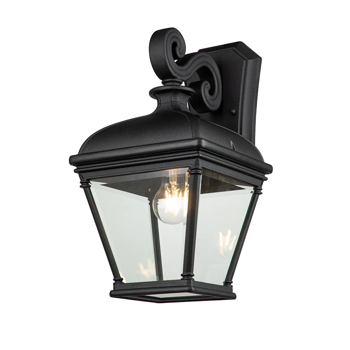 Bayview Small/Medium/Large Wall Lantern - Black Finish - Image 9